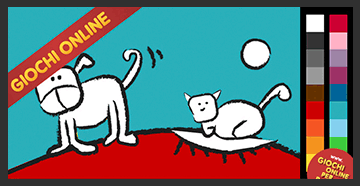 Giochi di colorare online: Cane e gatto
