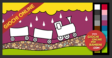 Giochi per bambini piccoli online: Gioco per colorare il treno