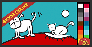 Giochi da colorare online: Cane e gatto