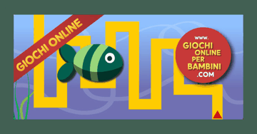 Giochi labirinto gratis per bambini piccoli: Il Pesce nel labirinto