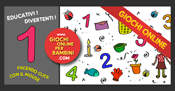 Giochi didattici on line per bebè e bambini piccoli. Gratis e in Italiano. A cercare numeri e oggetti.