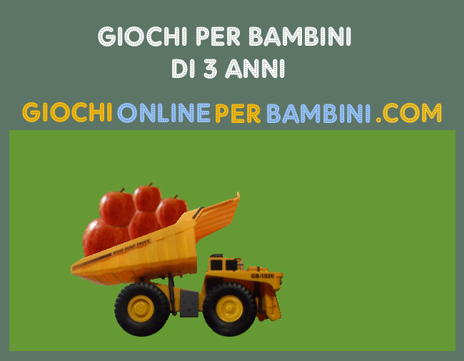 Giochi per bambini di 3 anni su GiochiOnlinePerBambini.com - Camion pieno di mele