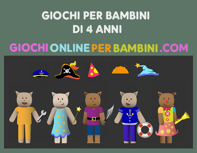 Giochi per bambini di 4 anni su GiochiOnlinePerBambini.com