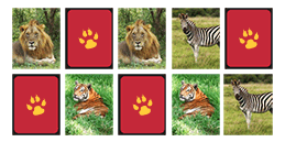 Giochi di memoria per bambini di 5 anni: gli animali della selva