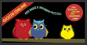 Giochi per bebè online: I gufi! Giochi in Italiano, per bebè e bambini piccoli